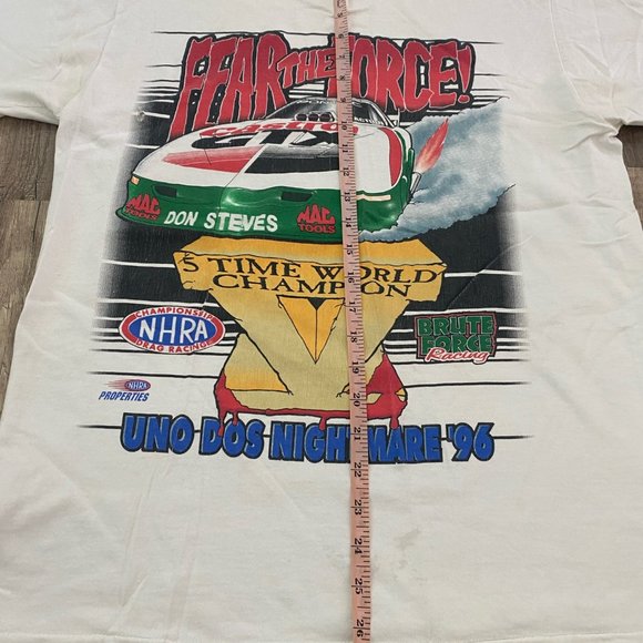 Vintage 96 John Force Nascar Nightmare Racing Tee - Picture 3 of 10